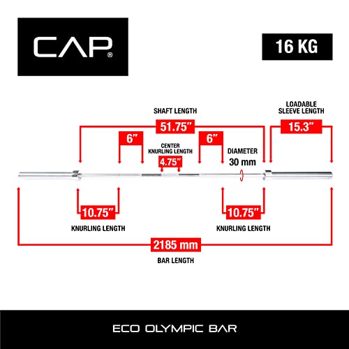 CAP Barbell Everyday Olympic Weight Set 165lbs with Plates and Bar