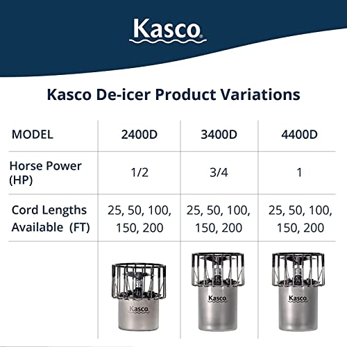 Kasco 3/4 HP Lake & Pond De-icer 120V Silver
