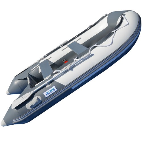 BRIS 9.8 ft Inflatable Boat Dinghy Yacht Tender Fishing Raft Gray/White