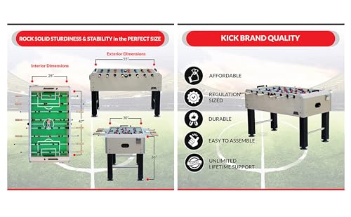 KICK Gemini 55" Foosball Table Brown