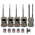 Cuddeback CuddeLink Wireless 3rd Gen Trail Cameras Bundle with Cell Home, 32GB Memory Card, and Card Reader (4-Pack)