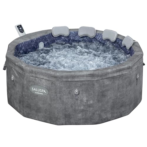 Bestway Carrara ThermaCore Inflatable Hot Tub Spa Grey Stone