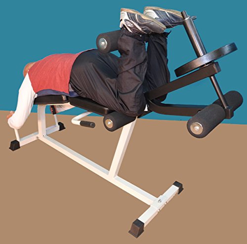 TDS Heavy Duty Leg Curl Extension Machine Gray Frame and Black Pads