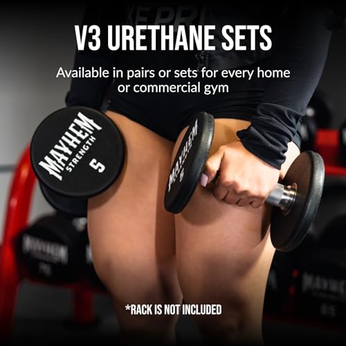 Mayhem Strength V3 Urethane Dumbbells Set 1150LB Black