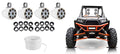 KICKER 45KM654L Marine LED Speakers Bundle with 12KMTESW Tower Enclosures, KMTAP Adapter Pack, and Rockville 16G50 Wire White