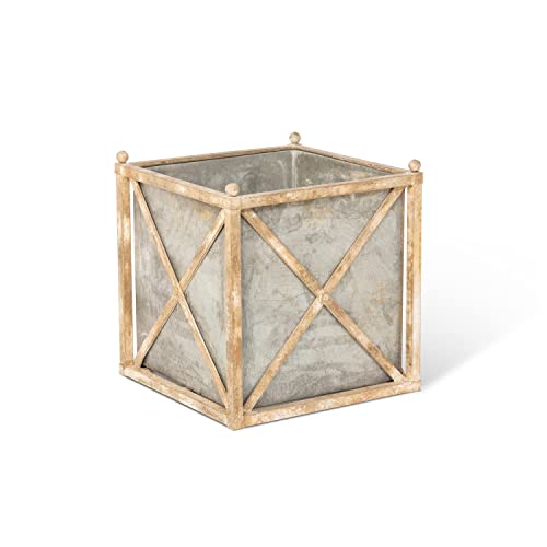Park Hill Collection Manor Metal Estate Planter Large Aged Metal