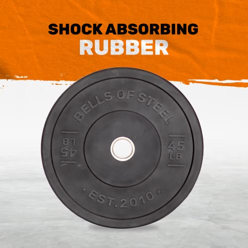 Bells of Steel Bumper Plates Black - 520 lb Olympic Weight Set - New Version