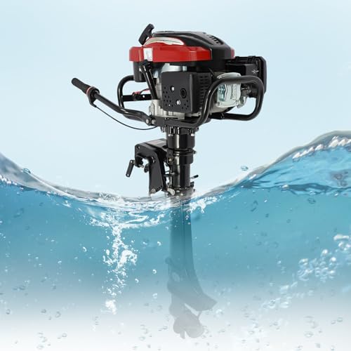 Sootvp 4 Stroke 7HP Long Shaft Outboard Motor Black