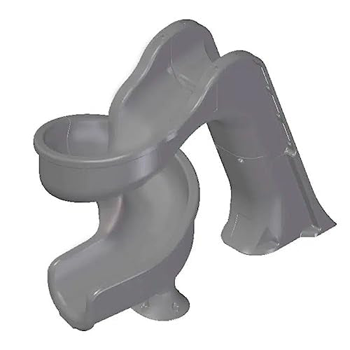 Global Pool Products Tsunami Inground Swimming Pool Water Slide Deck Mounted Grey