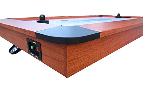 Hathaway Dorsett 60-in Air Hockey Table LED Scoring Wood Grain/Silver/Black