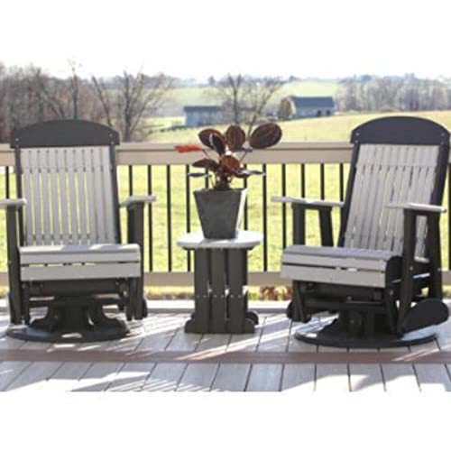 LuxCraft Classic Outdoor Swivel Glider Chair Cedar & Black