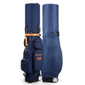ACXZ Golf Travel Bag with 10 Way Dividers, Rain Cover, Cooler & Shoe Pocket, Wheels Dark Blue