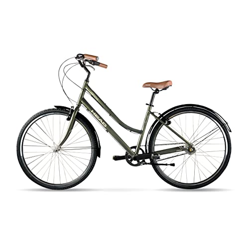 Head Groove Belt Drive Comfort Hybrid Bike Green