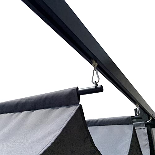 DESIGNSCAPE3D 10x10 Ft Retractable Patio Pergola with Canopy Gray