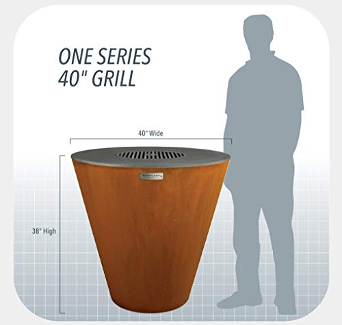 ARTEFLAME Charcoal BBQ Grill and Fire Pit 40" One Series with 5 Accessories