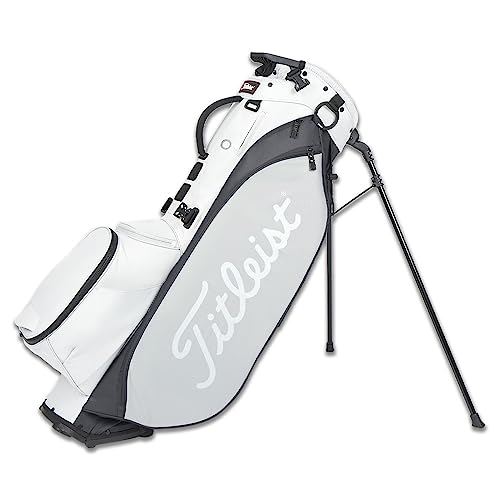Titleist Players 5 Stand Bag (5-Way Top) White/Charcoal/Gray
