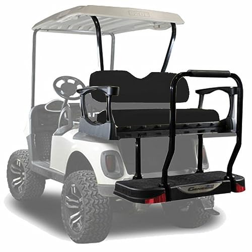 MADJAX Genesis 300 Aluminum Golf Cart Rear Flip Seat Kit Black