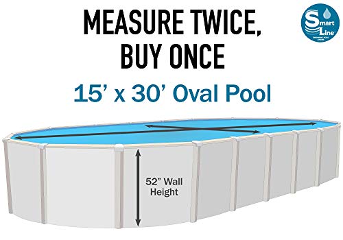 Smartline Boulder Swirl Oval UniBead Pool Liner 15x30 Ft 52-Inch 25 Gauge