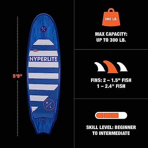 Hyperlite Landlock Wakesurf Board Blue