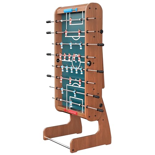 Famispick 2in1 Foldable Foosball and Air Hockey Table Brown