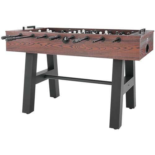 VEVOR Foosball Table 55-inch Standard Size Indoor Full Size Soccer with Foosball Table Set Walnut