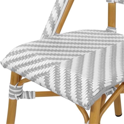Furniture of America Acti Modern Aluminum Patio Dining Chair Set of 4 Gray