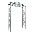 Achla Squares Arbor II Garden Arch Graphite