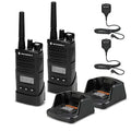 Motorola Solutions RMU2080D 2-Way Business Radio with Display & Remote Speaker Mic Bundle Black