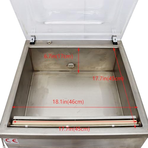 BREVELTION Single Chamber Vacuum Packaging Machine Stainless Steel 110V 900W