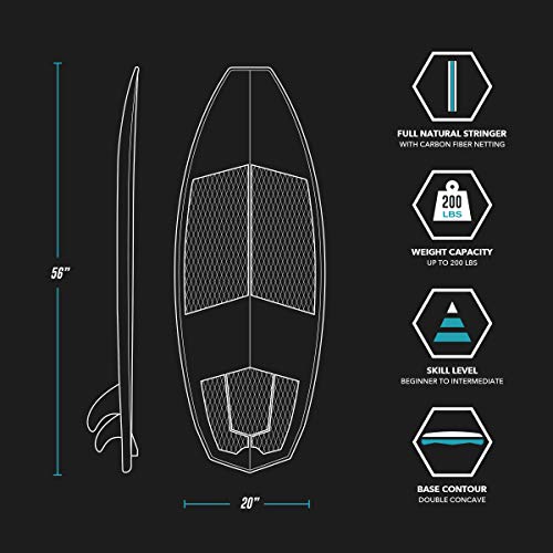 Driftsun Wakesurf Board - 4' 8" Custom Surf Style Wake Surf