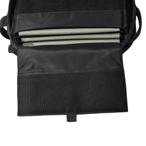 HYPERWEAR Hyper Ruck Backpack - 3 Rucking Plates/Laptop Sleeves - Weight Vest Fitness Day Pack, 20L Black Silver