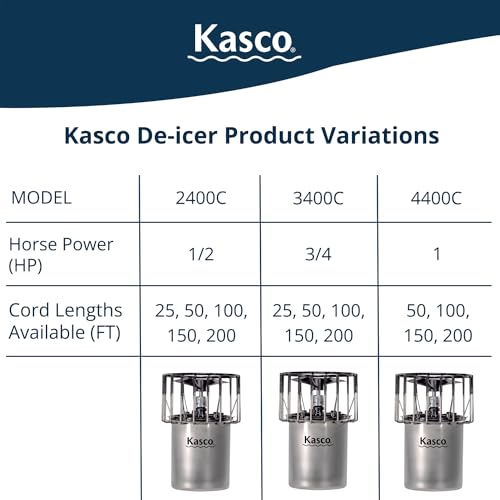 Kasco 1/2 HP Lake & Pond Deicer 120V Silver