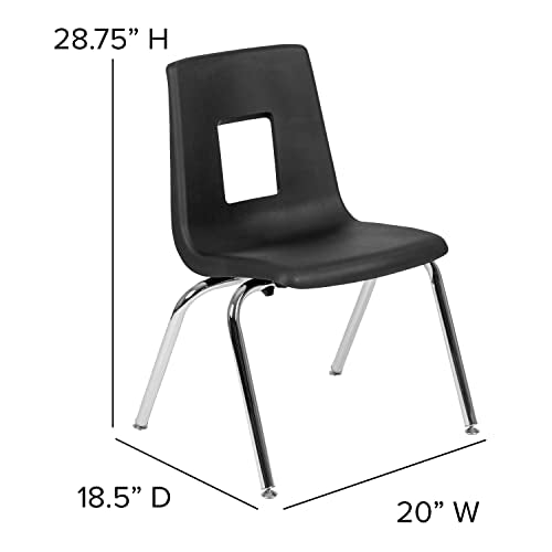 Flash Furniture Emmy Mobile Oval Wave Activity Table Set with Student Stack Chairs Oak