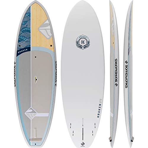 Boardworks Kraken Stand Up Paddleboard Epoxy Hardboard Bamboo/Grey/Ocean