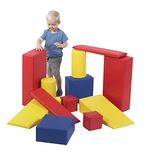 Children's Factory Big Builder Blocks Set of 12 Red-Blue-Yellow