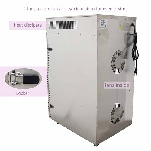 TECHTONGDA Commercial 16-Layer Food Dehydrator Rotary Dryer Stainless Steel