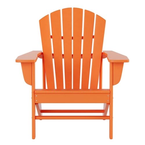 Afuera Living Portside Classic Outdoor Adirondack Chair Set of 4 Orange