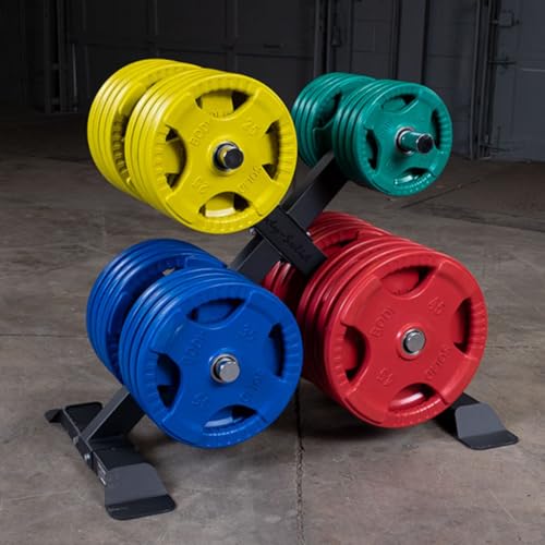 Body-Solid Quad Grip Olympic Weight Plates Set Multi
