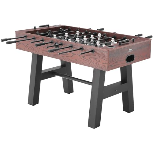 VEVOR Foosball Table 55-inch Standard Size Indoor Full Size Soccer with Foosball Table Set Walnut