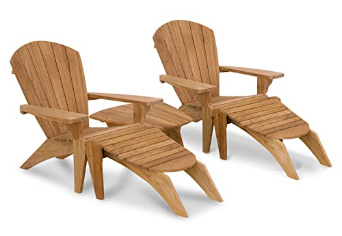 Douglas Nance Solid Teak Key Wester Adirondack Chair Natural