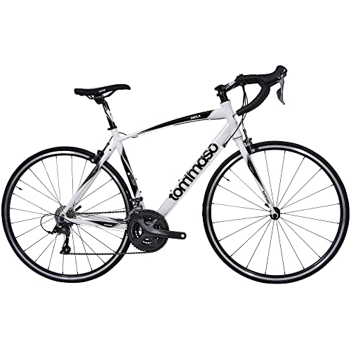 Tommaso Imola Performance Aluminum Road Bike Shimano Claris 24 Speeds White Medium 56cm