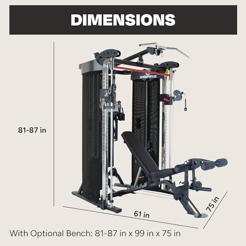 Inspire Fitness FT2 Functional Trainer & Smith Machine Station Bundle - Fully Loaded