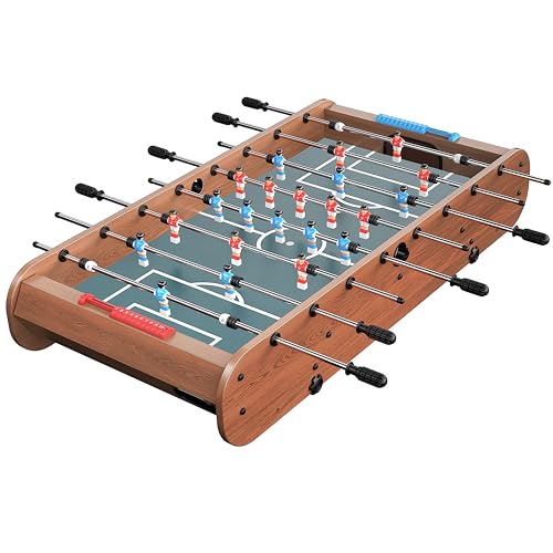Famispick 2in1 Foldable Foosball and Air Hockey Table Brown