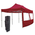 Vispronet 10x20 Steel Canopy Tent Kit with Large Window Wall and Stake Kit Red