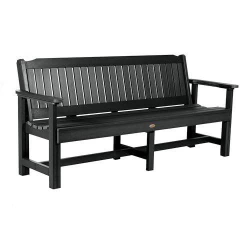 Sequoia Professional Commercial Grade Exeter 6 Foot Garden Bench Black
