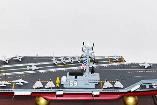 Squadron Nostalgia LLC USS Forrestal CV-59 Aircraft Carrier Mahogany Scale Model Multicolor