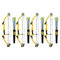 GENESIS Archery Original Adjustable Right-Handed Compound Bow Kit with Quiver, Arm Guard, and Arrows Yellow