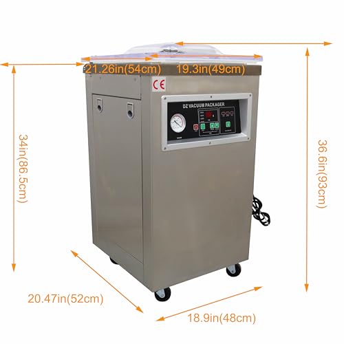 WYDDDARY Heavy Duty Vacuum Sealer 110V Stainless Steel 900W 15.7inch Sealing Length