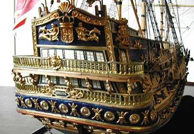 Mantua Model 747 San Felipe Ship Model Gold