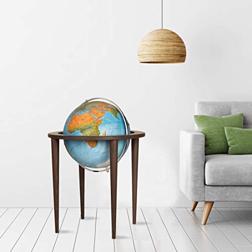 Waypoint Geographic Normandy Globe 16” Decorative Floor Globe Blue